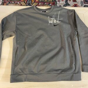 Nike Gray Just Do It Crewneck Small